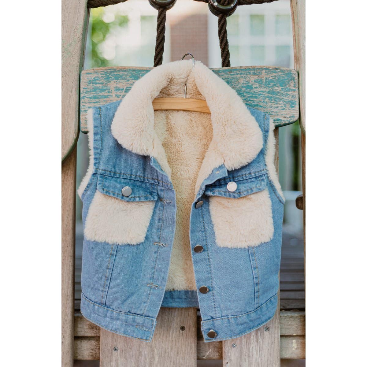 Stylische Jeansweste "Wooly"