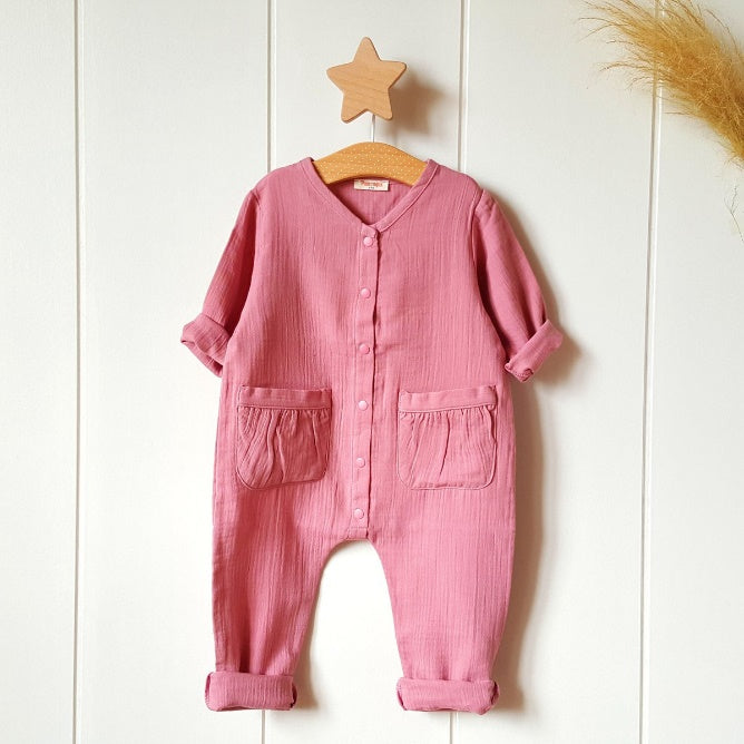 Musselin Strampler "Uni"